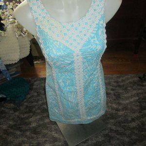 new without tags Lilly pulitzer blue& white dress sz 2